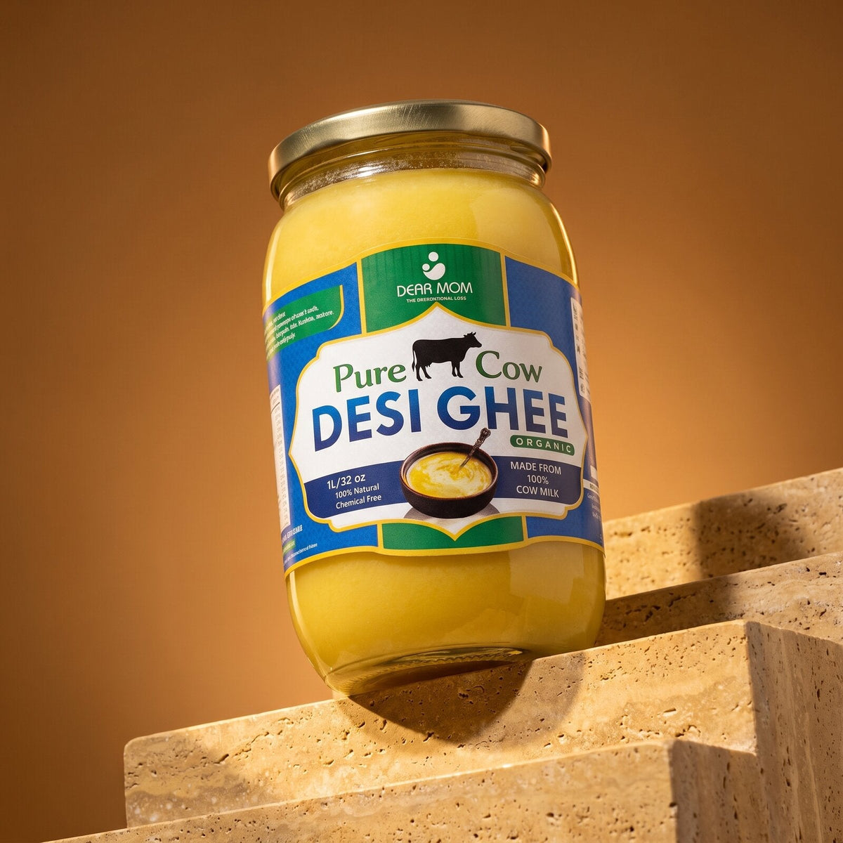 Dear Mom Desi Ghee glass jar
