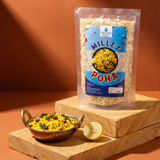 Dear Mom Millet Poha served with lemon