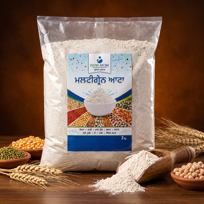 Dear Mom Multigrain Atta with grains